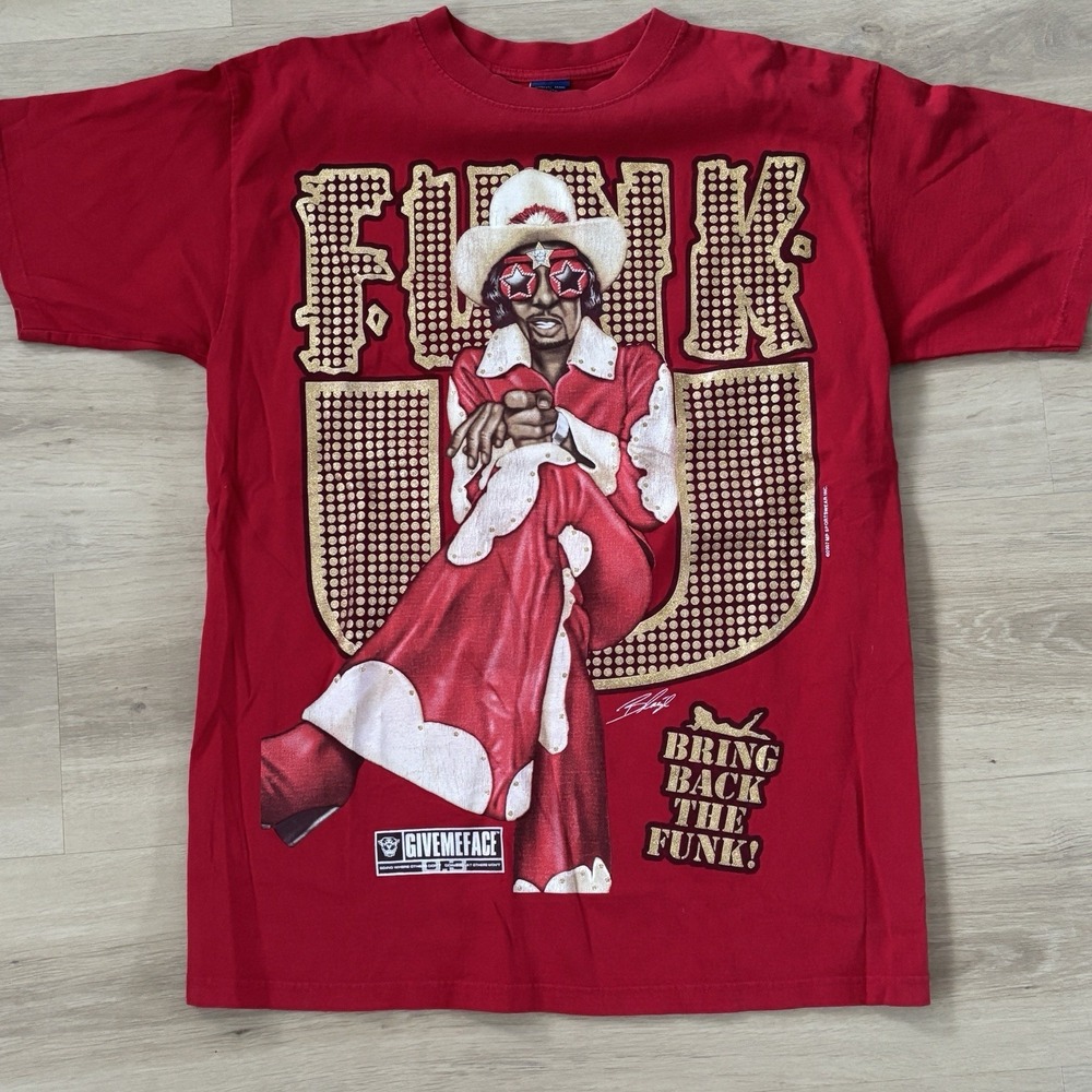 Vintage Y2K Give Me Face Rap Tee Graphic T-Shirt Hip-Hop Anime Manga Men's XL